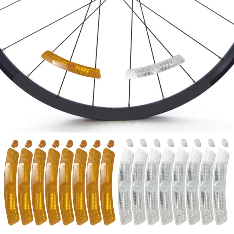 8Pcs waterproof Bikes radies riflettori raggi avvertimento riflettori sicurezza ruote sicurezza Reflectives Light Cyclings Part