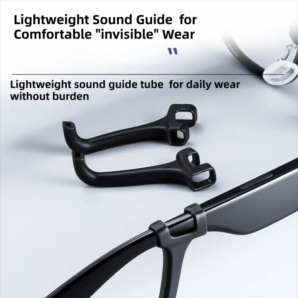 1 paio di tubi di guida per audio antiscivolo in silicone a prova di perdite antiscivolo in silicone AI occhiali intelligenti tubo audio tubo audio Bluetooth
