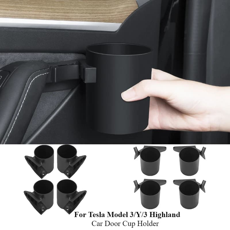 2/4 Pz/set Porta Auto Portabicchieri per Tesla Modello 3/Y 2017-2024 Porta Speciale Tazza Scatola di Immagazzinaggio Rack Porta tazza Stand Accessori Auto