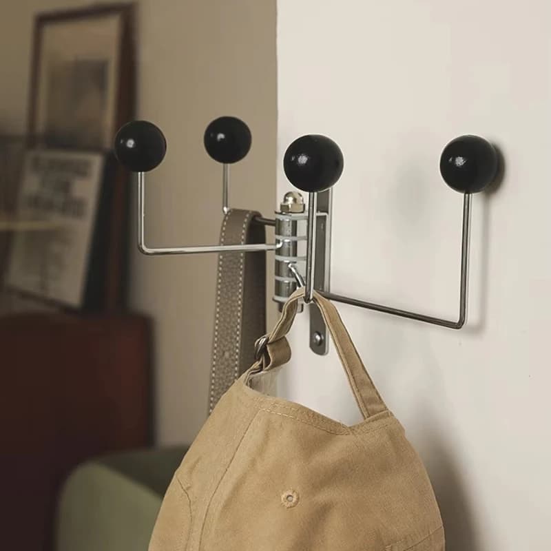 Retro Hanger Hooks Decorative Clothes Organizer Metal Multifunctional Storage Rotating Coat Racks Bedroom Living Furniture