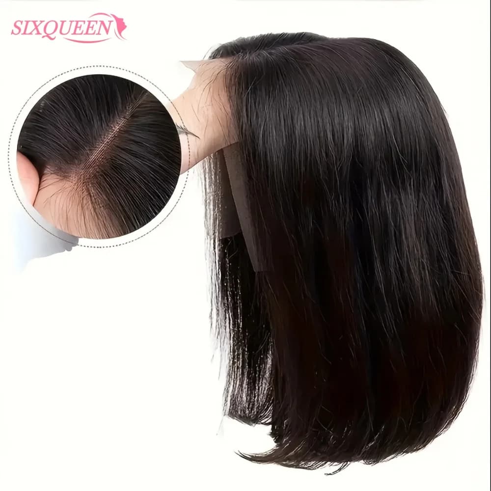 Parrucche senza colla Capelli umani Pre pizzicati Wear and Go 5X5 Pre Cut HD Chiusura in pizzo Parrucca Bob Parrucca diritta corta Bob Capelli umani per le donne