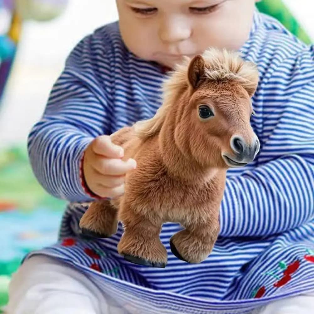 Cartoon Robot Horse Walking Tail Wagging Electronic Moving Interactive Robotic Pet Chilren