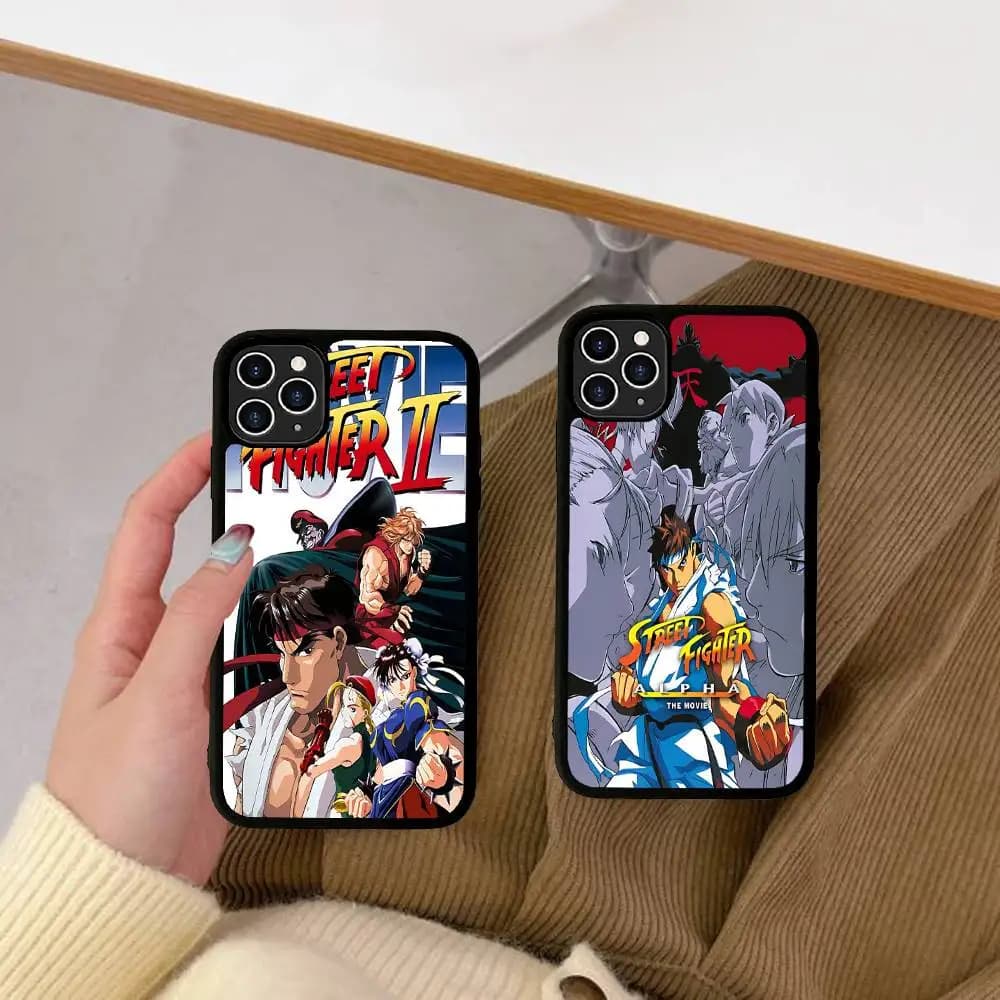 Fighting Game S-Street F-Fighter Phone Case For Iphone 11 12 13 14 15 Pro Max 17 16 Plus Hard PC+TPU Back Cover