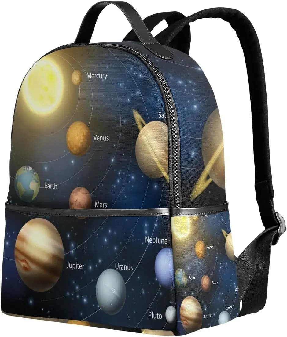 Borsa da viaggio per la scuola dello zaino in poliestere del sistema solare del pianeta