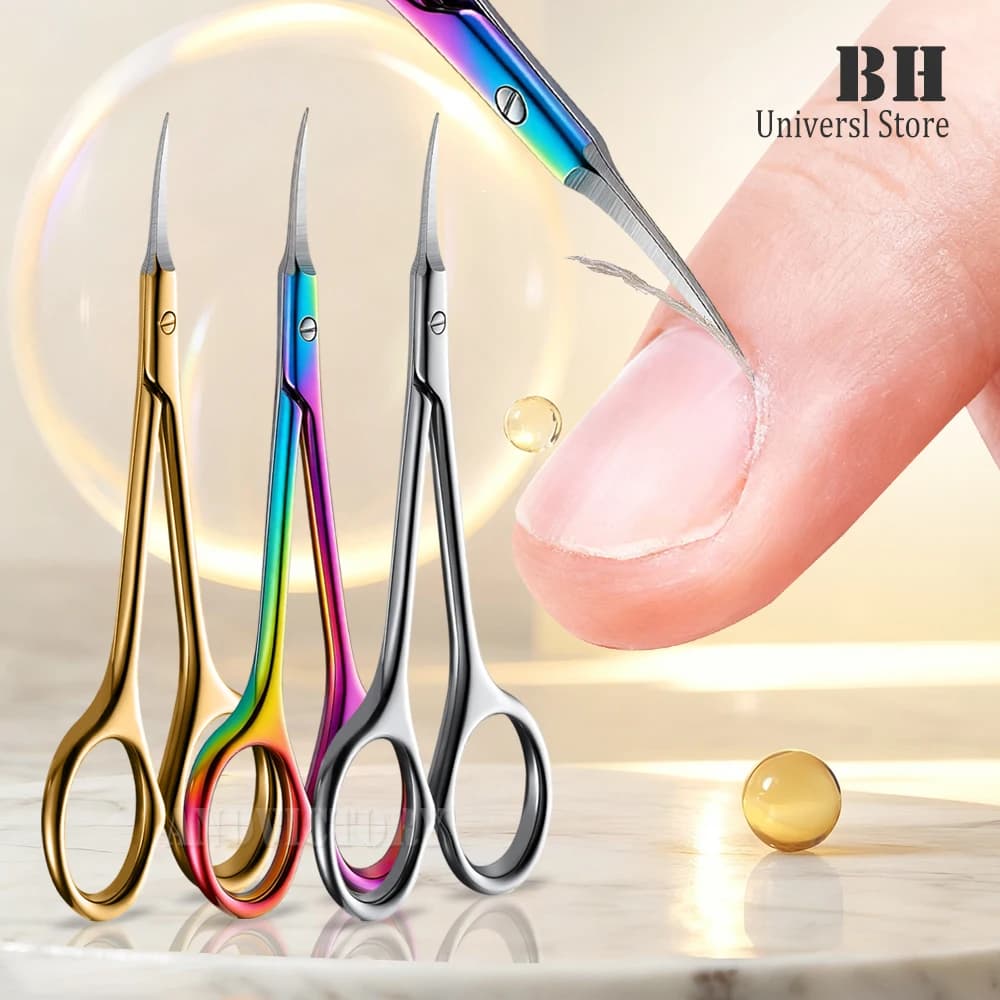 Stainless steel cutter scissors Removing dead skin for nails Nail cutters Russian nail scissors Manicure scissors with curved tip