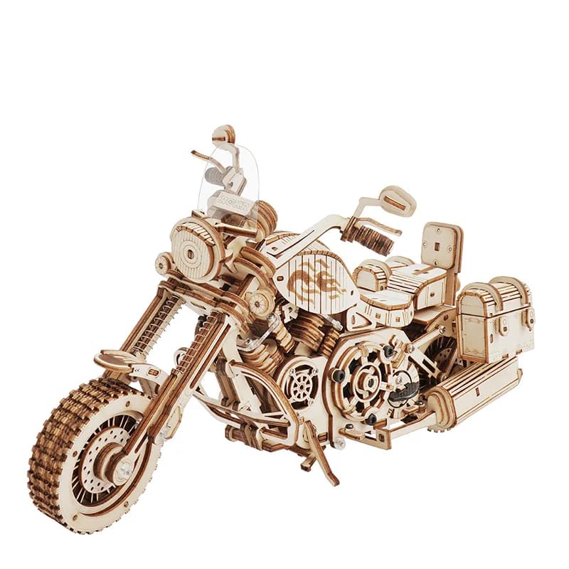 Puzzle 3D Moto Robotime, Gioco in Legno Fai-da-Te per Bambini, Kit di Montaggio Modello in Legno, Blocchi da Costruzione, Decorazione per Regalo