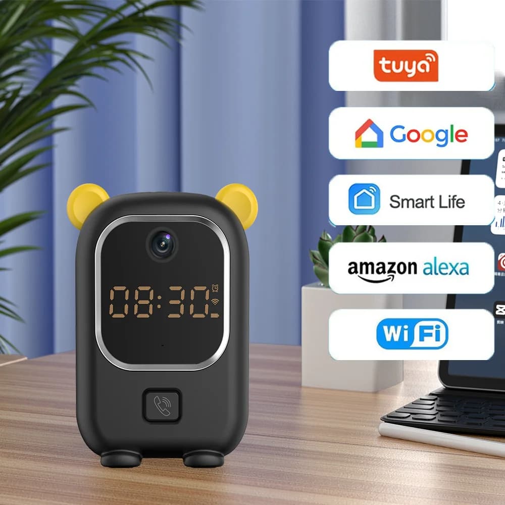 Baby Monitor sorveglianza 1080P CCTV HD Smart Security Night Vision telecamera IP intelligente Wireless Tuya Clock Alarm Camera