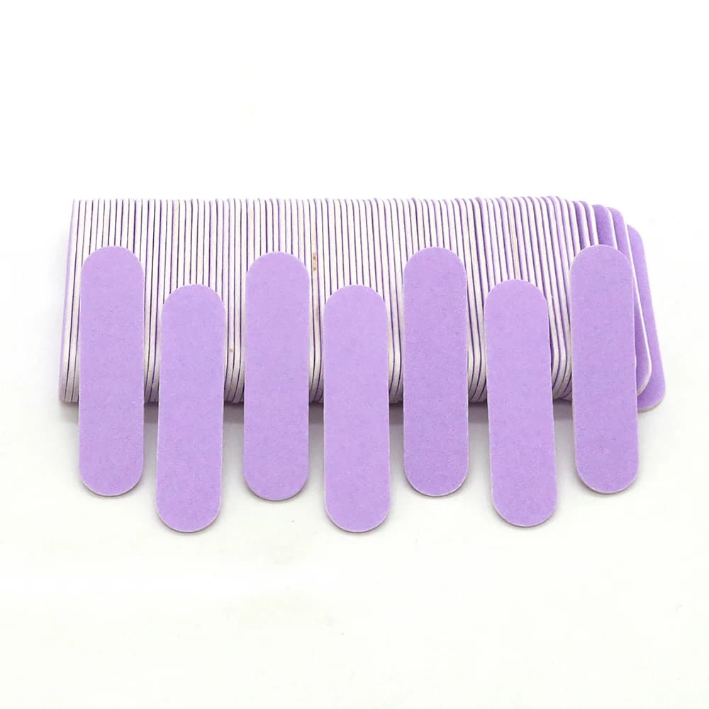 100 Pezzi Mini Lime per Unghie Monouso, Lime Colorate per Rimuovere lo Smalto Gel, Set di Strumenti per Manicure e Pedicure
