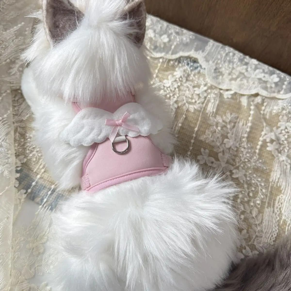 Cat Harness Vest Escape-Proof Soft Kitten Harness with Leash Set Adjustable Breathable Safety Vest for Indoor Outdoor Harnesses