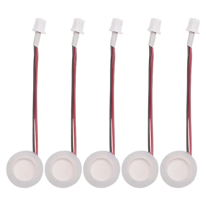 M04K 5 Pezzi Dischi in Ceramica per Nebulizzatore Ultrasonico 20Mm 1.7Mhz con Filo e Anello di Tenuta, Accessori per Umidificatore