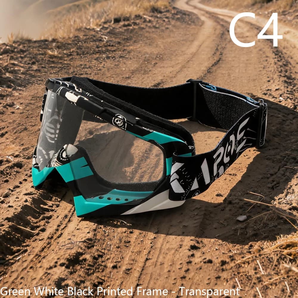 Unisex Motocross Ski Goggles Wind Dust Proof HD UV400 Color Lens for Dirt Bike ATV Scooter Riding And Ski Sports