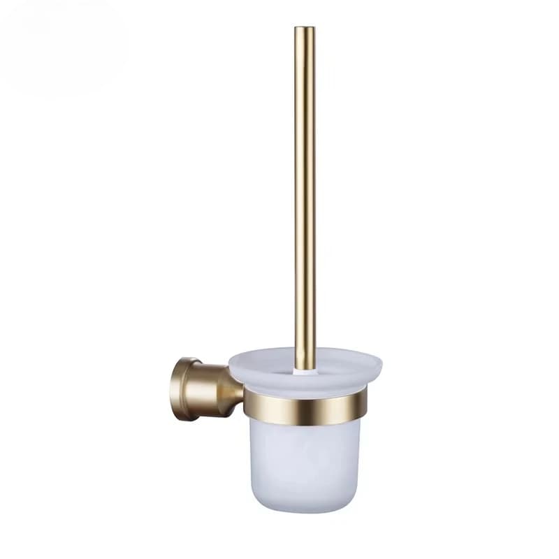 Bellissimo scopino per WC lavabile in acciaio inossidabile sospeso liscio rotondo di lusso