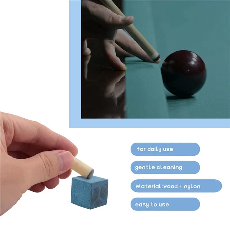 A69P-Billiards Strumenti per la pulizia delle spazzole per binari da biliardo Set di spazzole per tavoli da biliardo con punta per stecca da biliardo in tessuto