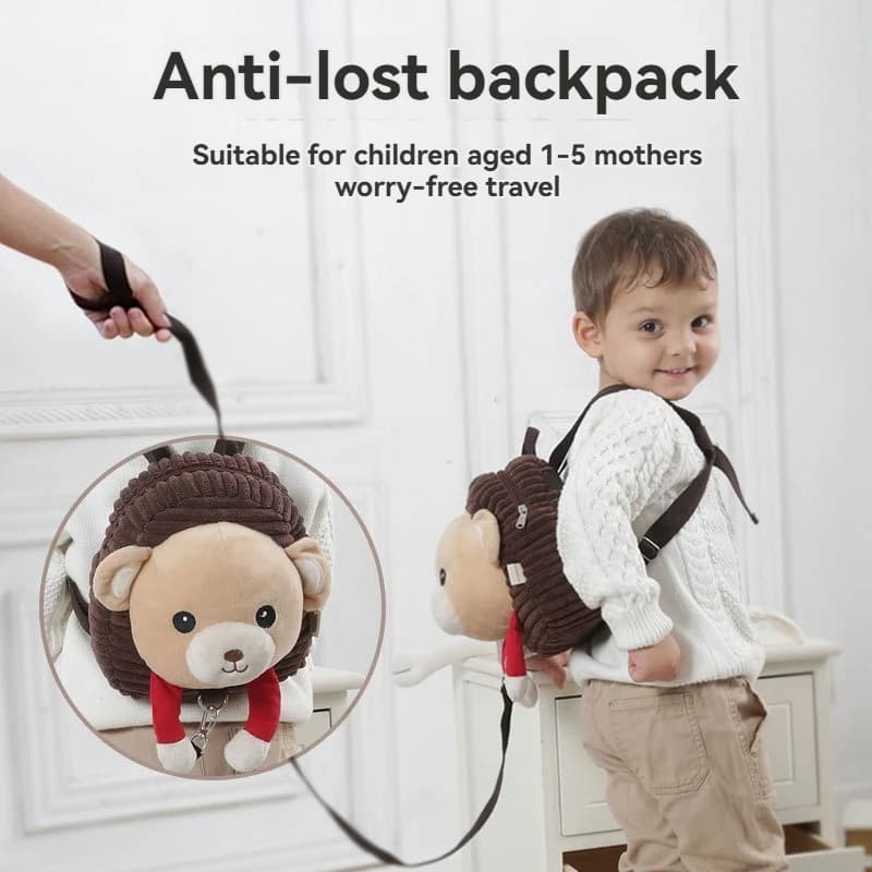 Zaino anti-smarrimento in peluche simpatico cartone animato – Zaino morbido per bambini e bomboniere per neonate, regalo di Natale perfetto per i bambini