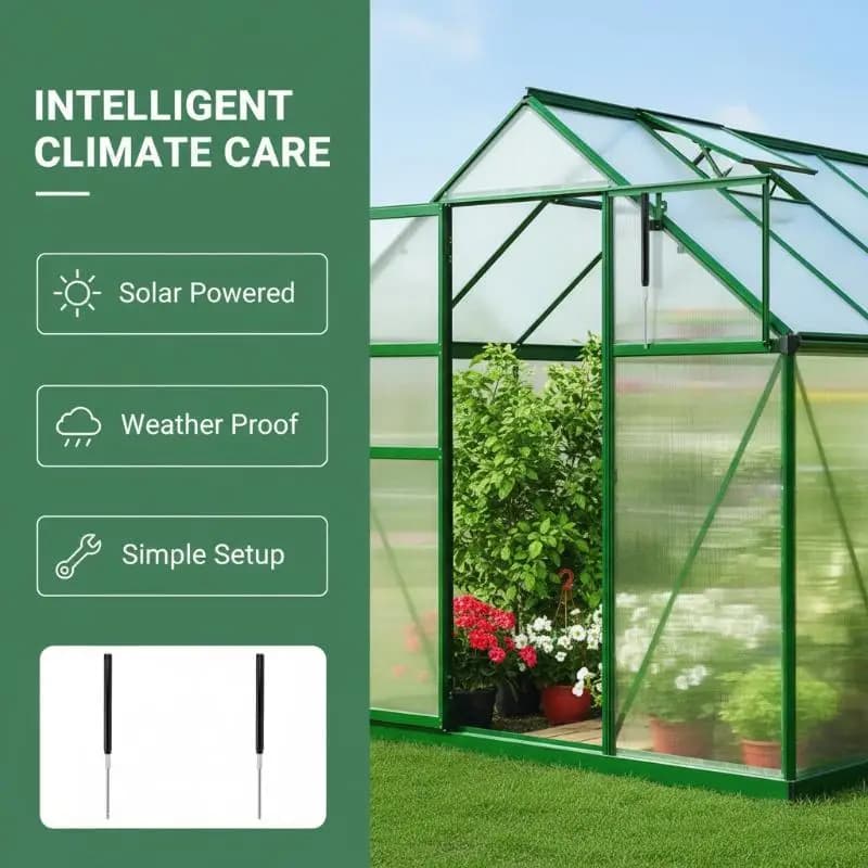 Greenhouse Automatic Window Opener Vent Opener Replacement Cylinder Temperature Sensor Open Tools Outdoor Garden Supplies