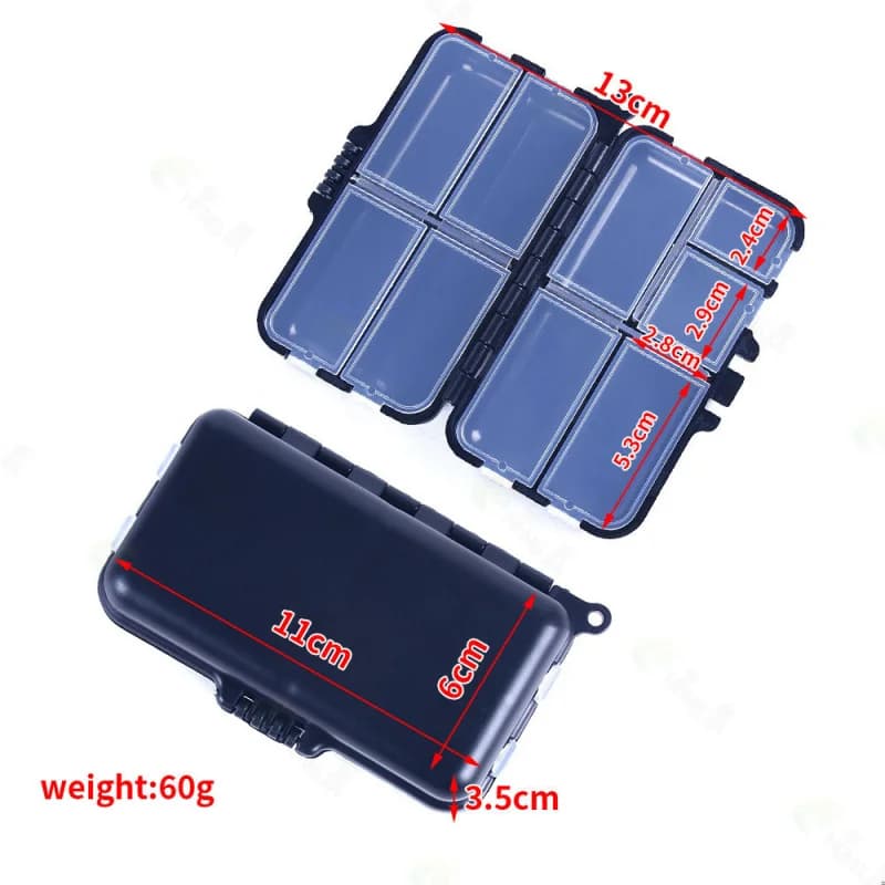 12Grid9Gluya Bearing Box for Sea Fishing Equipment, Organizer with Tilt Cover for Fishing Accessories