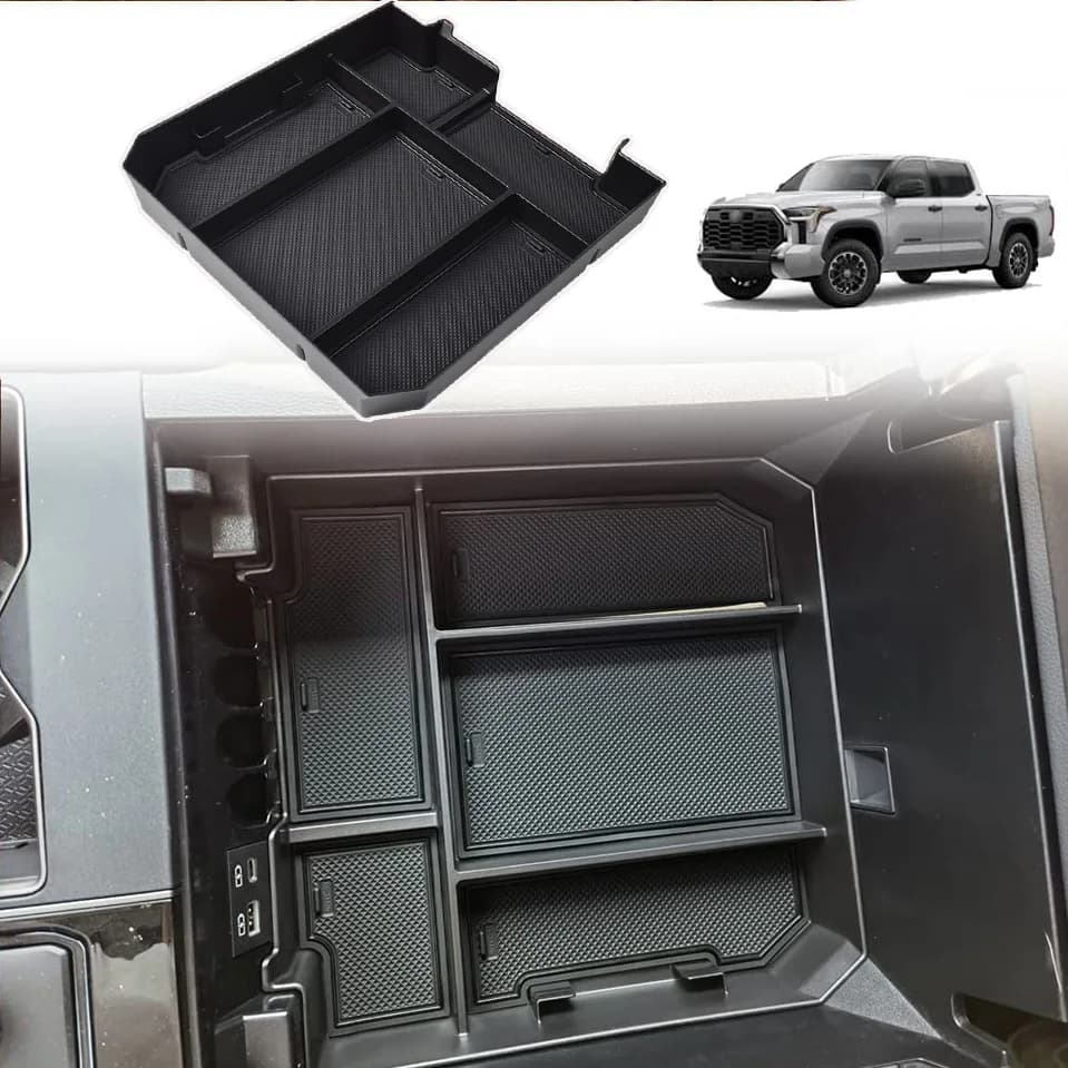 Per Toyota Tundra 2022 2023 Accessori Interni Stivaggio Scatola di Immagazzinaggio Console Centrale Organizzatore Scatola di Immagazzinaggio Accessorio Interno Auto