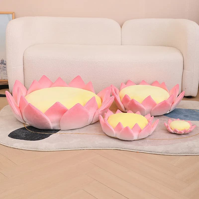 Cuscino in Peluche a Forma di Fiore di Loto, Cuscino Rotondo per Sedia, Tappetino per Yoga e Meditazione, Cuscino Decorativo per Divano, Regalo