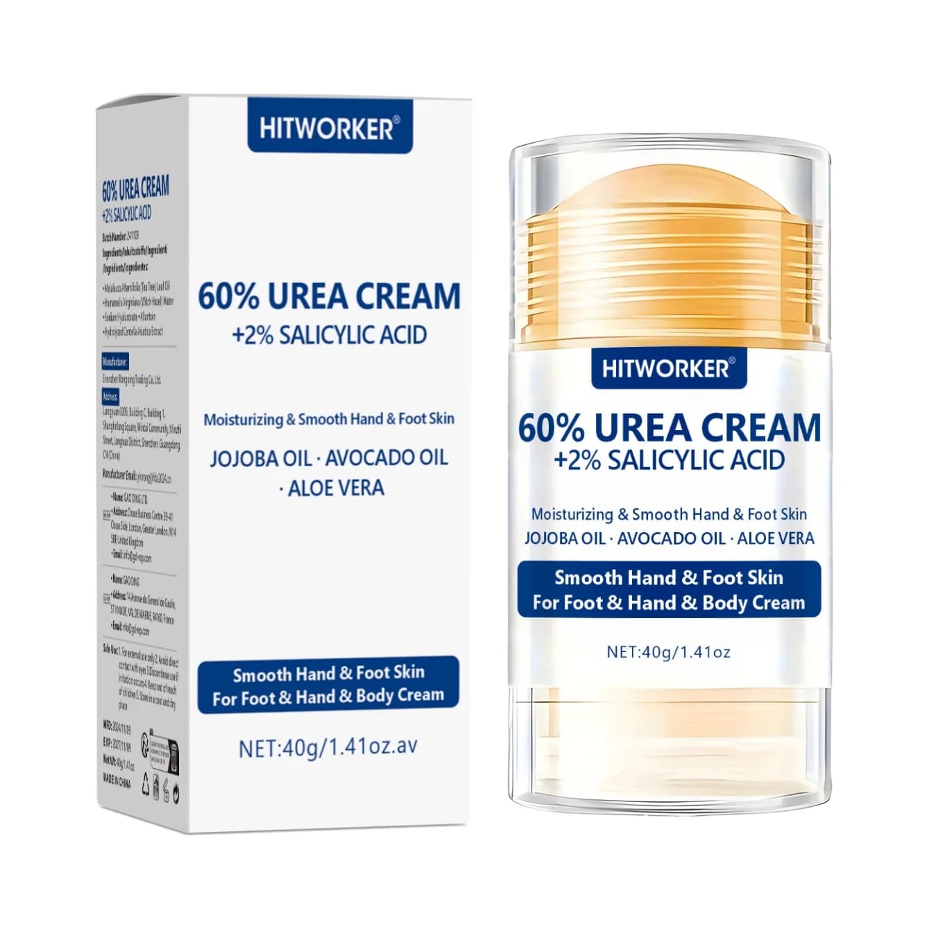 Crema Deodorante da 40g per la Cura di Mani e Piedi, Idratante e Nutriente per la Pelle, Stick Idratante e Abbellente