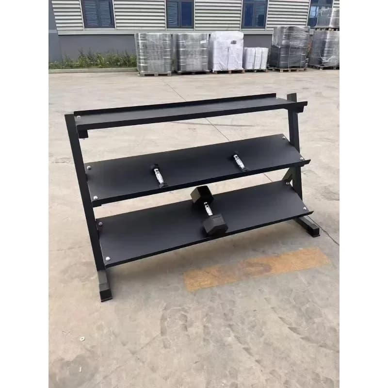Rack combinato per manubri e kettlebell dal design integrato per allenamenti in casa
