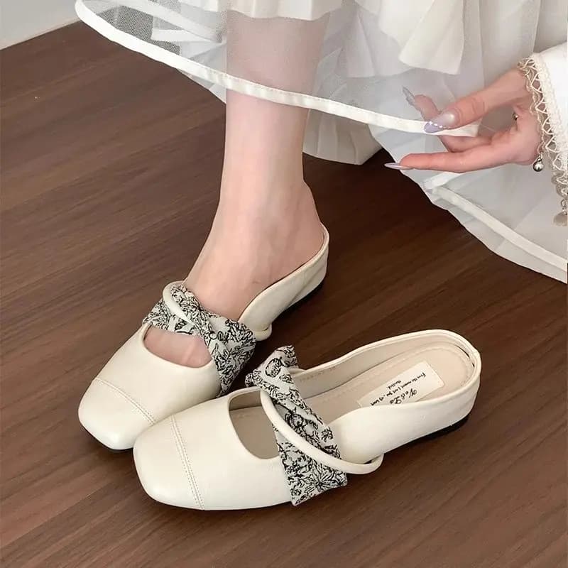 Casual Women's Platform Slip-On Summer Sandals Indoor Outdoor Wear Anti-Slip Flat Heel Mary Jane Slippers Home Daily Leisure