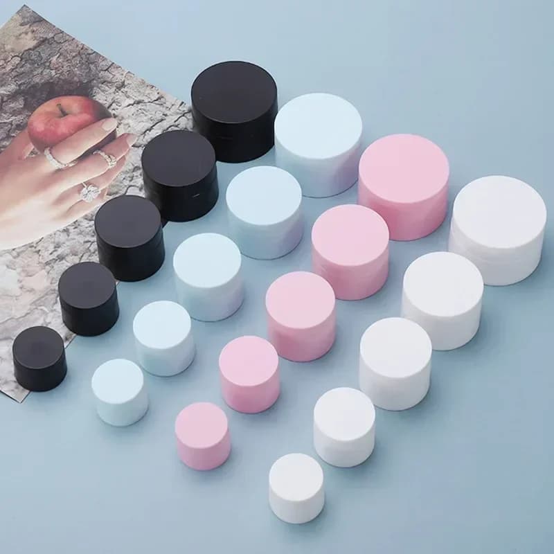10 Pezzi Vasetti Ricaricabili da 5g 15g 20g 30g 50g per Crema Viso, Lozione, Burro Corpo, Contenitori per Trucco, Gel Ombretto Rotondi