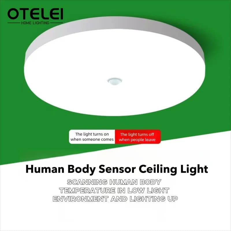 Sensore di movimento Plafoniera a LED Luce di rilevamento a infrarossi umani Casa Garage Soffitta Porta d'ingresso Corridoio Scala Luce del magazzino