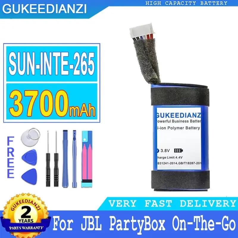 Reliable Power Portable for Bluetooth Speaker Battery 3700mAh Sun-Inte-265 For Jbl Partybox ON-The-GO Speaker