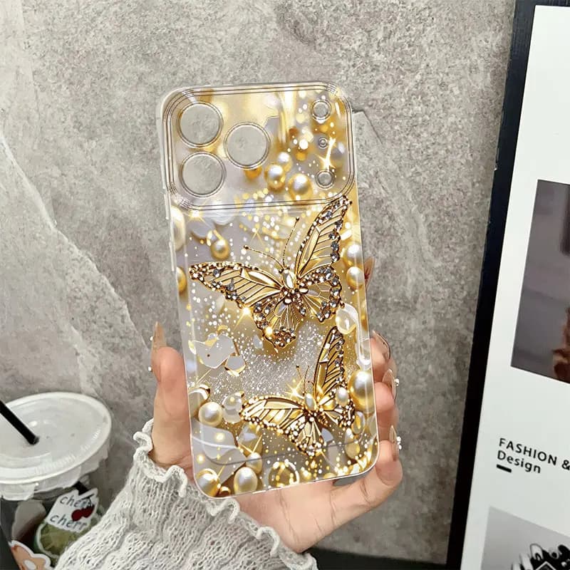 The Phone for iPhone17Air 16 15 14 13 12 11 Pro Max X XS XR XSMAX 7 8 6 6S PlusButterfly Dance and Pearl Radiance