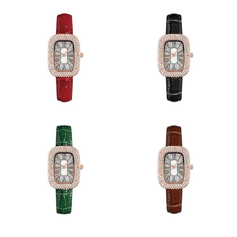 Orologio da Polso da Donna di Lusso con Quadrante Verde Piccolo a Forma di Uovo di Piccione, Strass e Cielo Stellato, Elegante Orologio al Quarzo da Donna, Idea Regalo