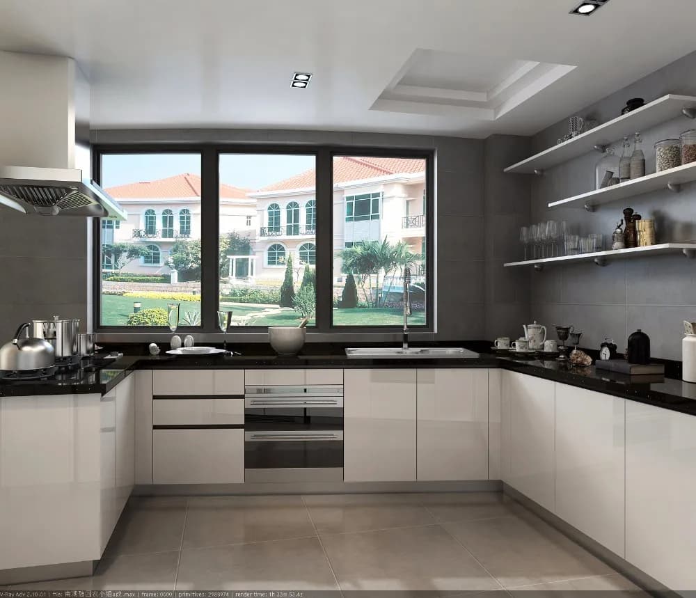 Set di mobili per la casa personalizzati: mobili da cucina + armadio + libreria | Dimensioni e materiali personalizzabili