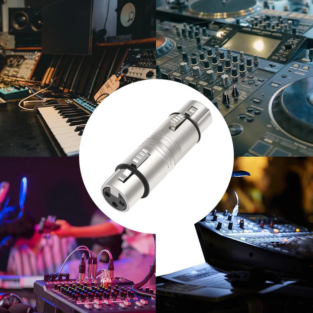 Adattatore Audio XLR Femmina-Femmina ad Alte Prestazioni per Microfoni Professionali e Sistemi Audio con Connettori Placcati in Oro