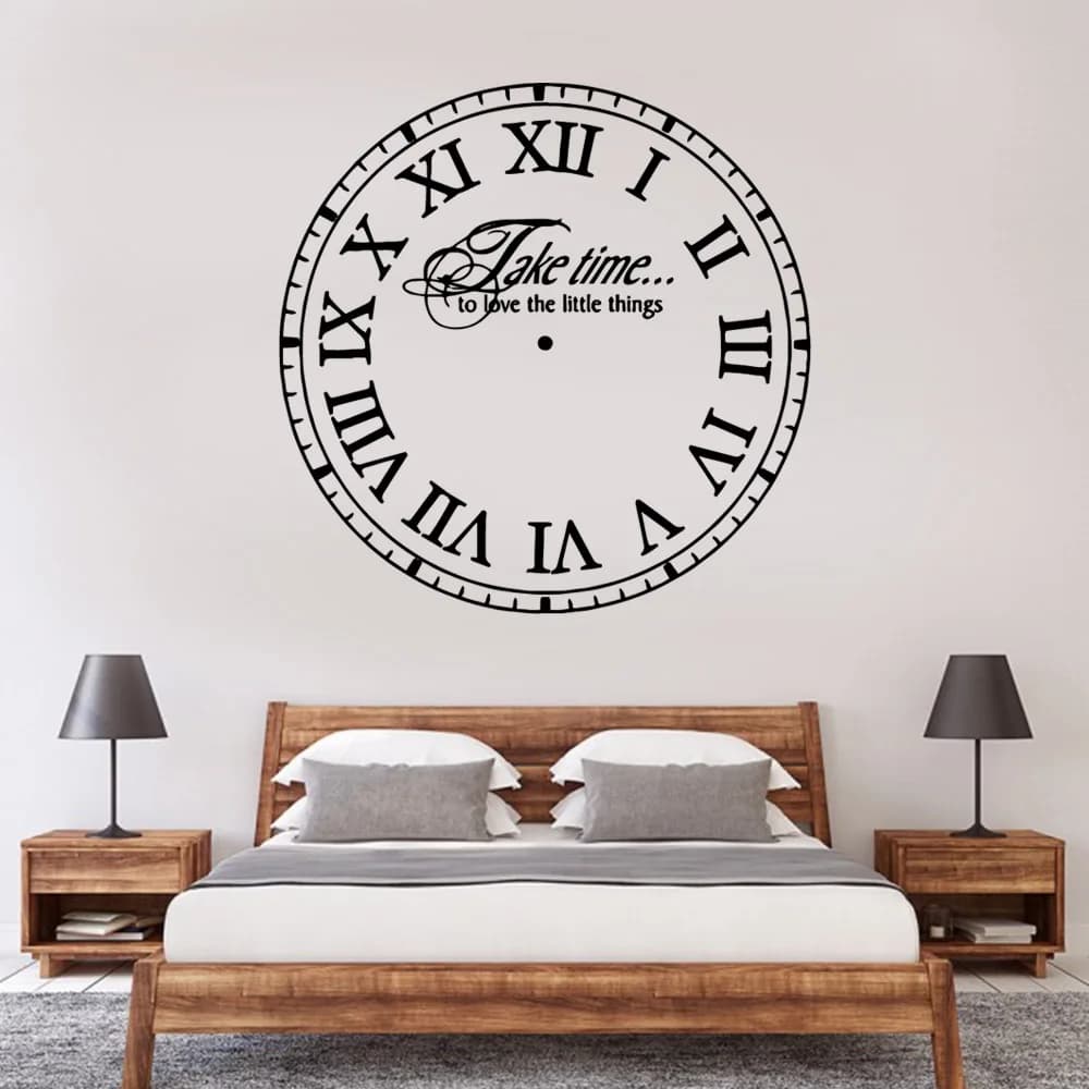 1PC Cool Clock Wall Art Decal Decoration Fashion Sticker I migliori regali di Natale Decorazioni per la casa e per feste Carta da parati