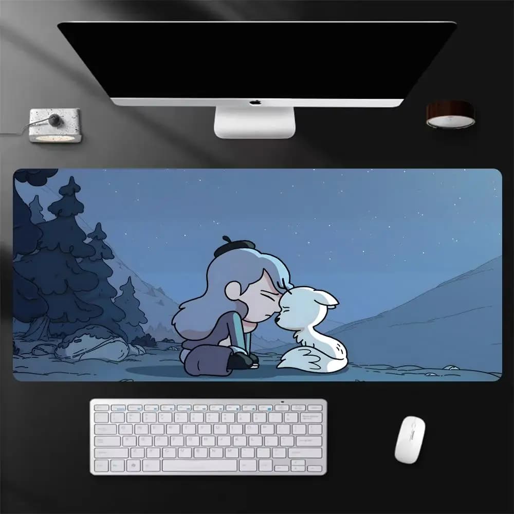Tappetino per mouse H-Hilda, tappetino per mouse da gioco di grandi dimensioni, con bordi rinforzati, tappetino da scrivania per tastiera e computer