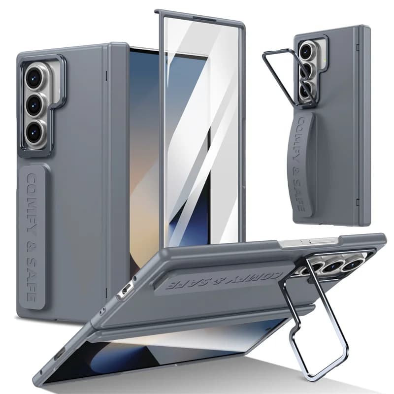 Per Samsung Galaxy Z Fold 7 6 5 4 3 Polsino Cerniera magnetica Cassa del telefono 360 Protezione completa Schermo Flass Lega Copriobiettivo