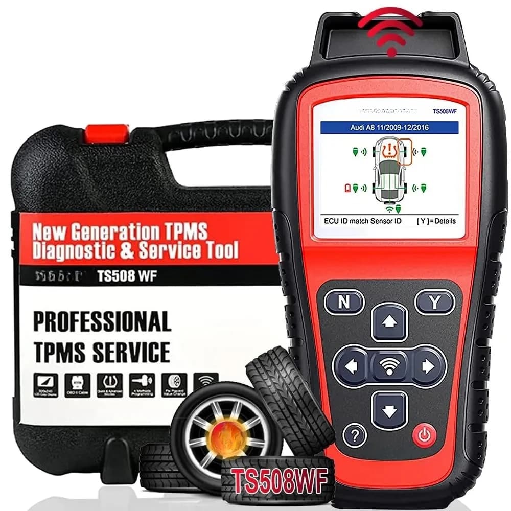 TPMS TS508WF Strumento di programmazione TPMS MX-Sensors 315 433 MHz TPMS Rinnearn Activate Tutti i sensori Scansione Leggi Ripristino DTC trasparente