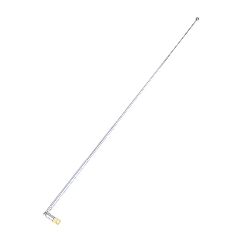 Universal AM/FM Radio Antenna 37cm, 5-Section Telescopic Stainless Steel for Receiver & Boombox