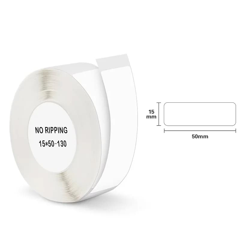 Rotolo di carta adesiva impermeabile 12×30/15×30/15×50mm, adesivo resistente con stampa nitida per uso speciale