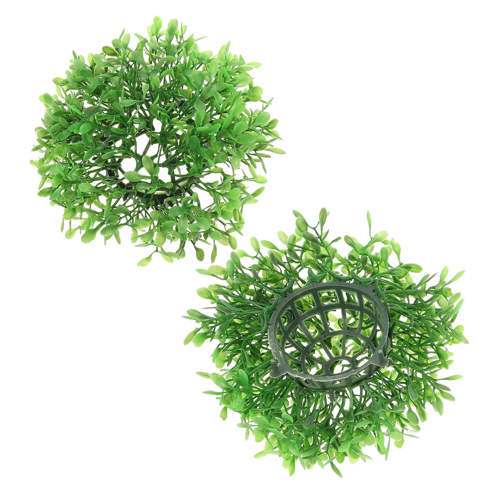 2 pieces of artificial ball-shaped plants with green leaves for domestic, indoor and outdoor decorations, supplies for weddings and parties, spheres of fake plants