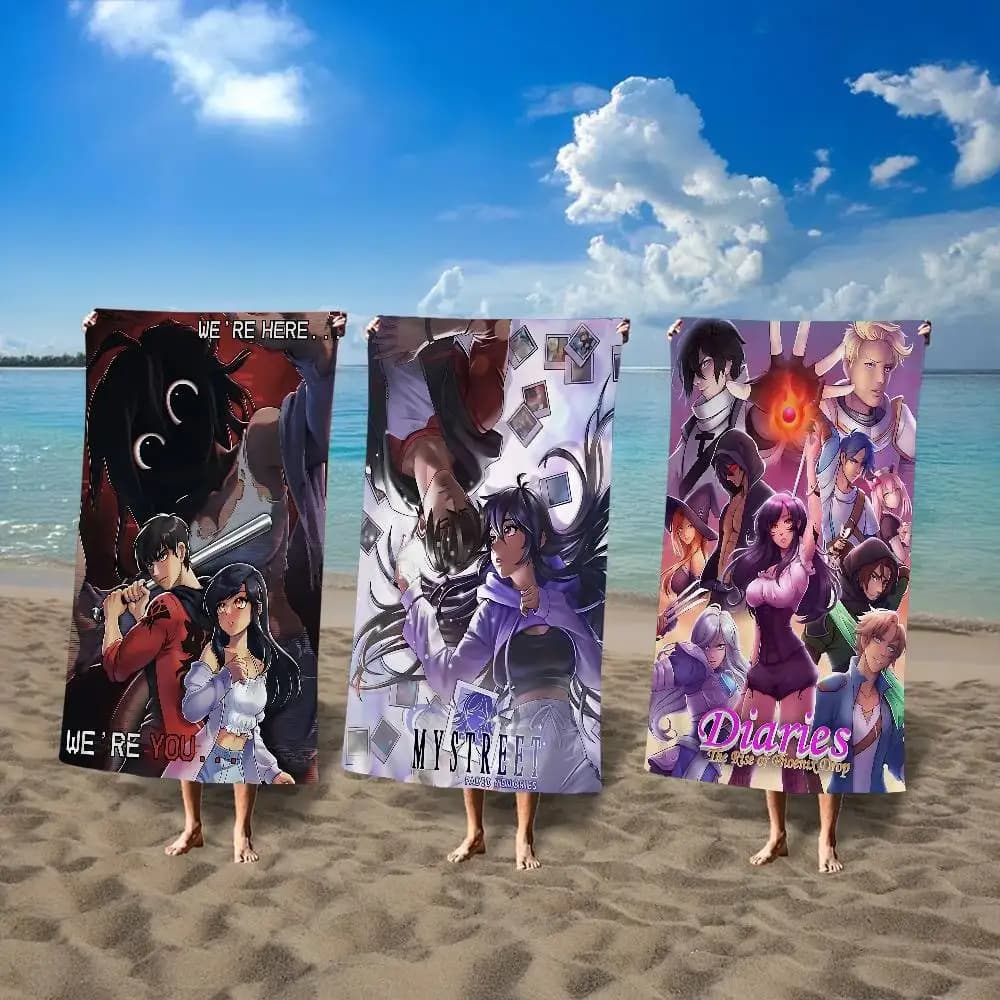 Gioco Aphmau Estetica Anime Spiaggia Asciugamano da nuoto Morbido assorbente Panno per il viso Regali per bambini Per bambini Viaggi Campeggio Palestra