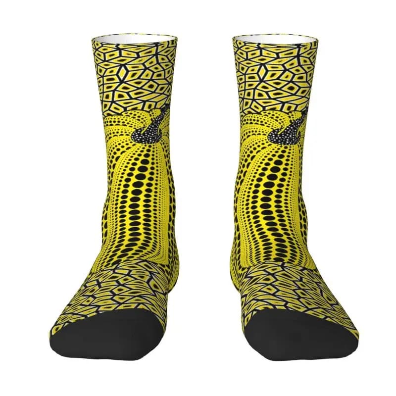 Polka Dot Yayoi Kusama Abstract Art Pumpkin Polka Man Woman Man Socks Unisex Funny Socks Printed in 3D