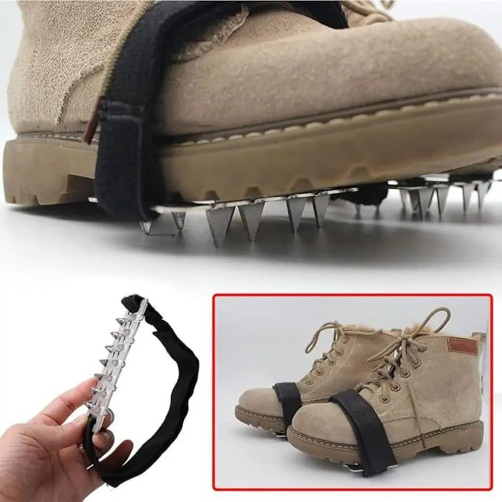 1 Paio di Ramponi Durevoli con 26 Punte in Acciaio Inossidabile Antiscivolo Copriscarpe per Uomo e Donna per Scarponi da Trekking e Scarpe