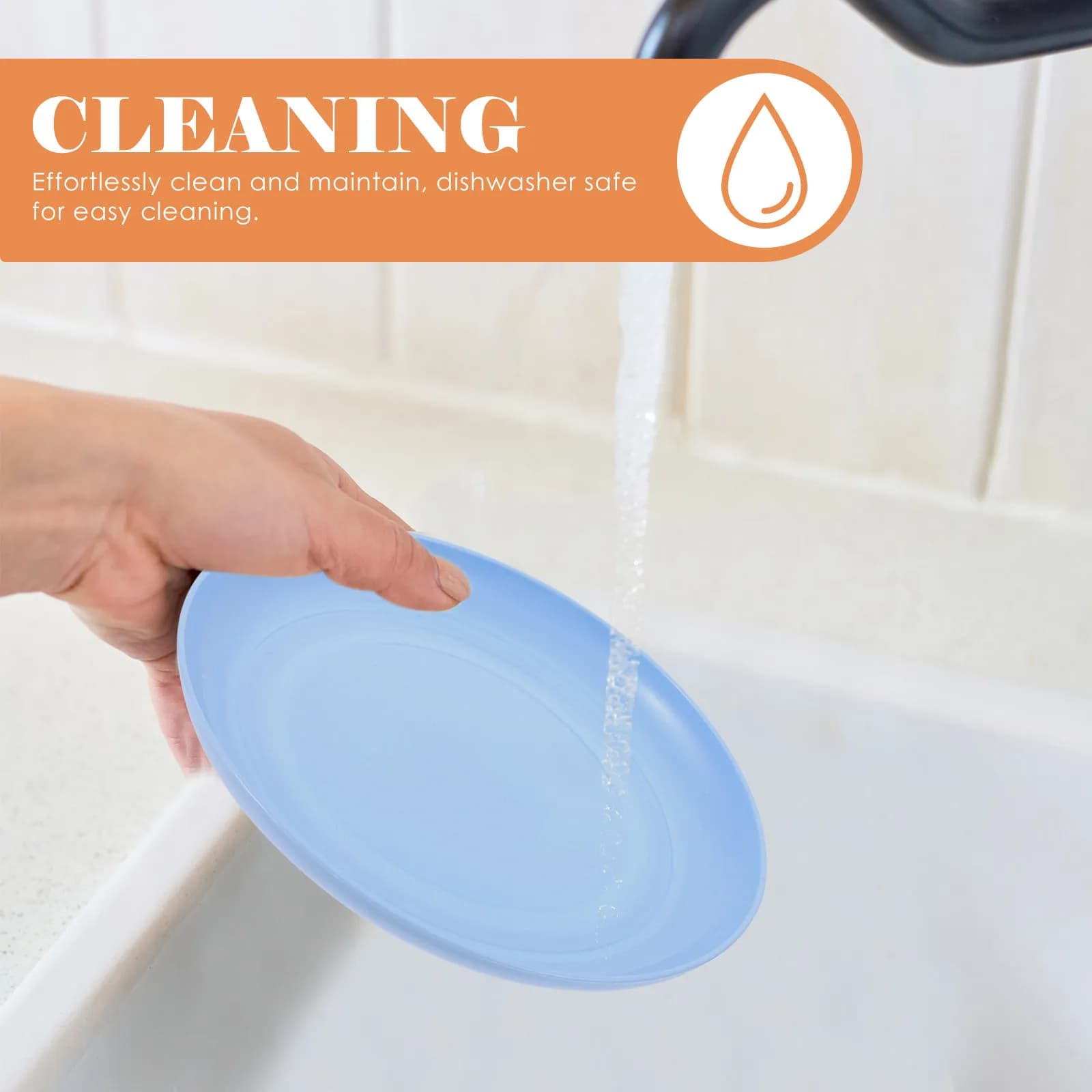 Set di 4 Ciotole per Gatti in Plastica, Piatti e Poco Profondi, con Base Antiscivolo, Lavabili in Lavastoviglie