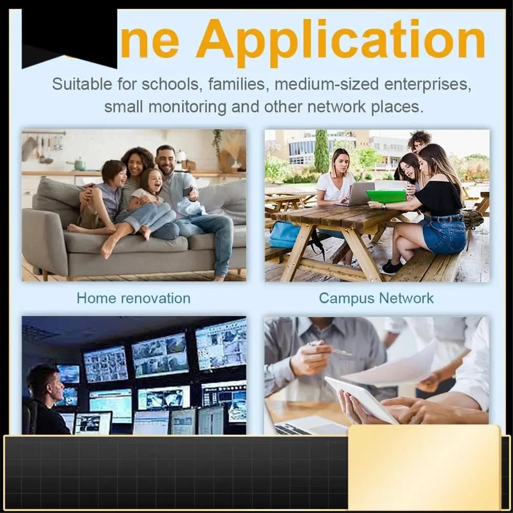 Switch Ethernet di rete non gestito da 1000 M Hub di commutazione LAN RJ45 veloce Switch desktop intelligente Ethernet Spina UE a 8 porte Durevole-N33R