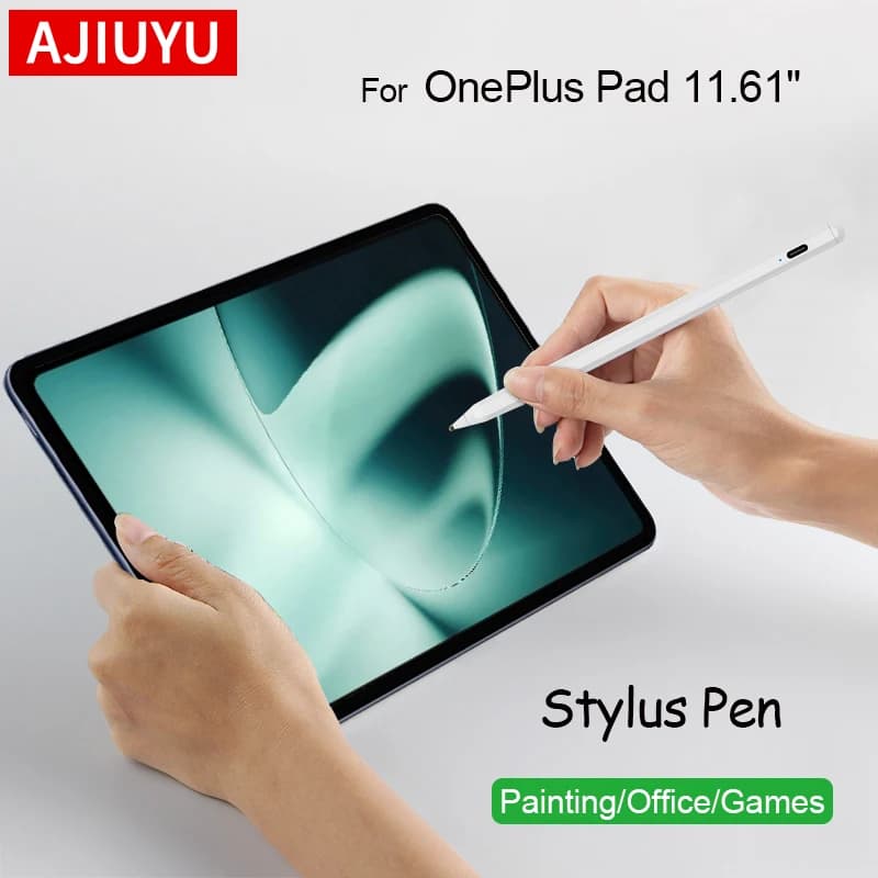 AJIUYU Stylus Pen For OnePlus Pad 11.61" Tablet Pen Rechargeable For OPPO Pad 2 Redmi Pad SE 11" Screen Touch Drawing Pen Pencil