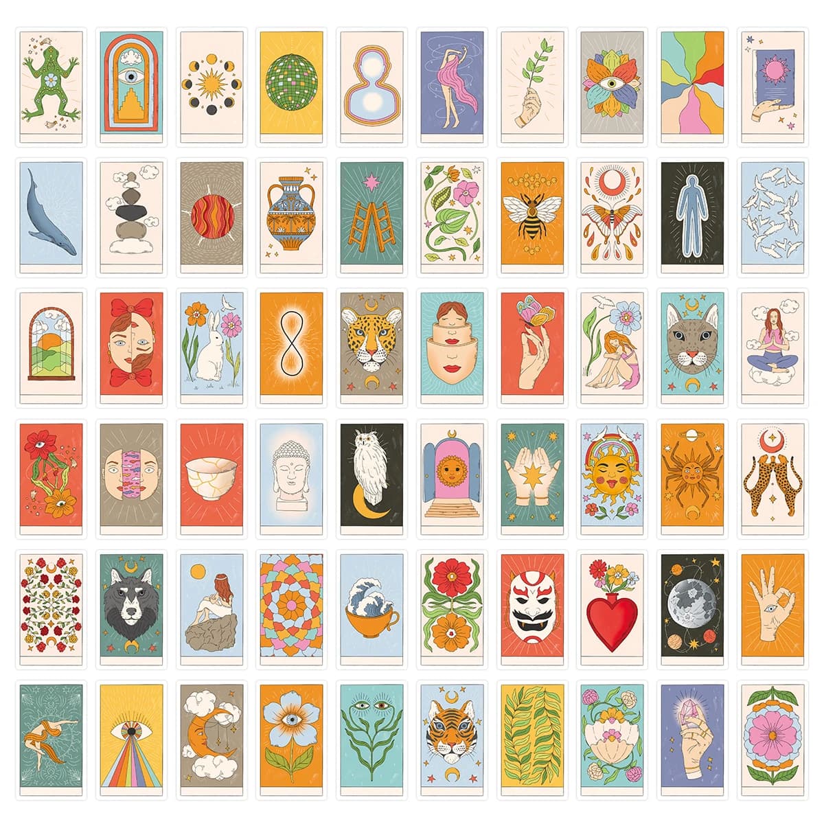 60 pz Divinazione Tarocchi Carte Modello Irregolare Gioco Da Tavolo Festa di Festa Gioco Interattivo Carta Regali Festa di Compleanno Forniture