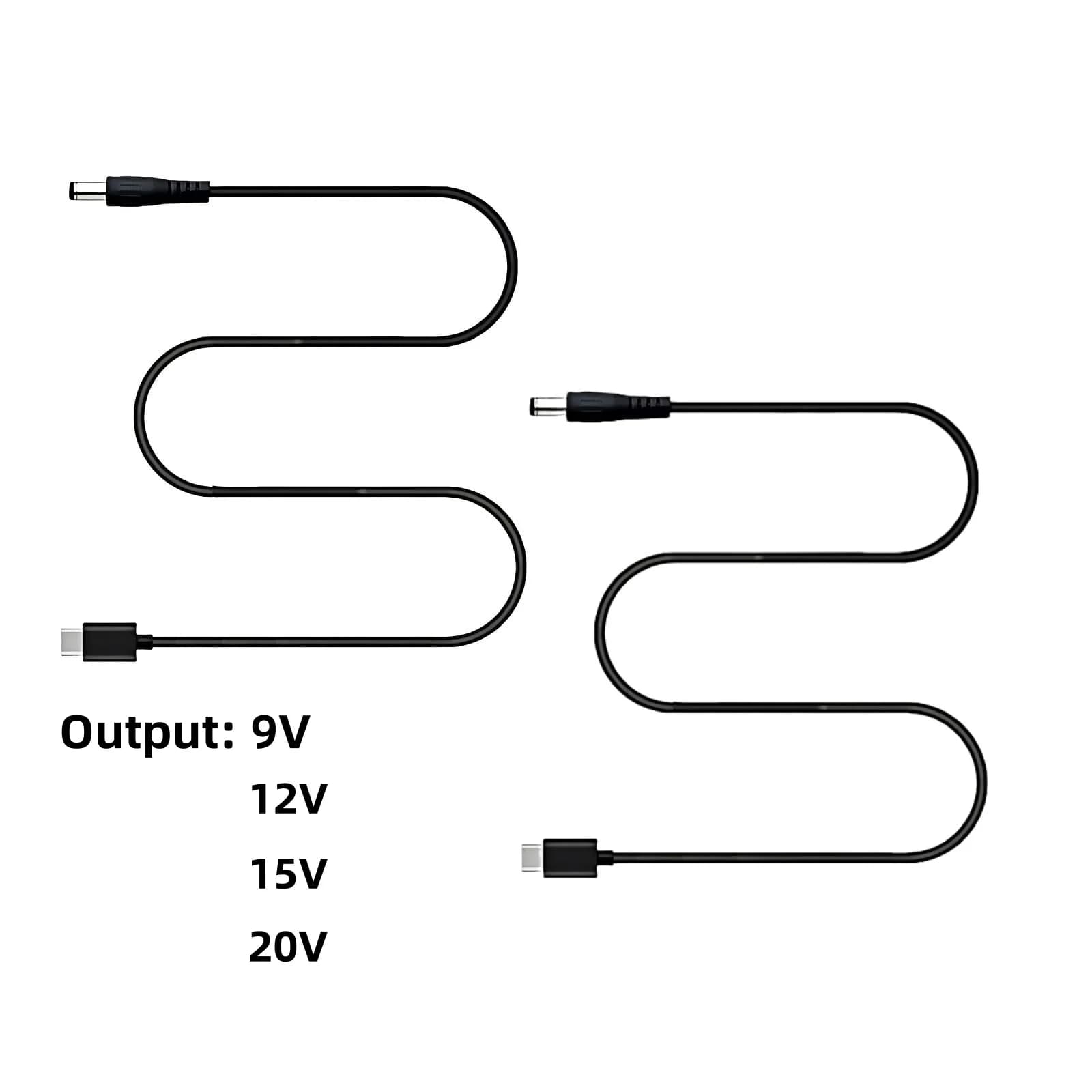 1 pz 5.5x2.1mm 2.5 cavo di alimentazione DC a C-tipo USB PD 9/12/15 V, utilizzato per router wireless, telecamere televisive a circuito chiuso, ecc.