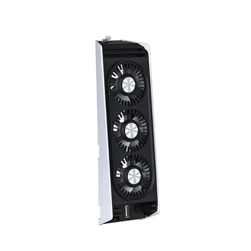 Ventola di Raffreddamento CLCU per PS5, Silenziosa con Luce LED e Hub USB 3.0 per Console Playstation 5 Edizione Digitale e con Lettore Disco