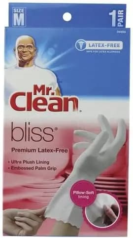 Premium latex-free gloves in medium size, pack contains two pairs for comfortable daily use