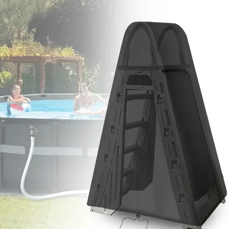Pool ladder cover, suitable for most ladders, with adjustable rope, dustproof, rainproof and anti- UV